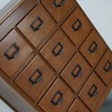 Vintage Dutch Oak Apothecary / Filing Cabinet, 1930s
