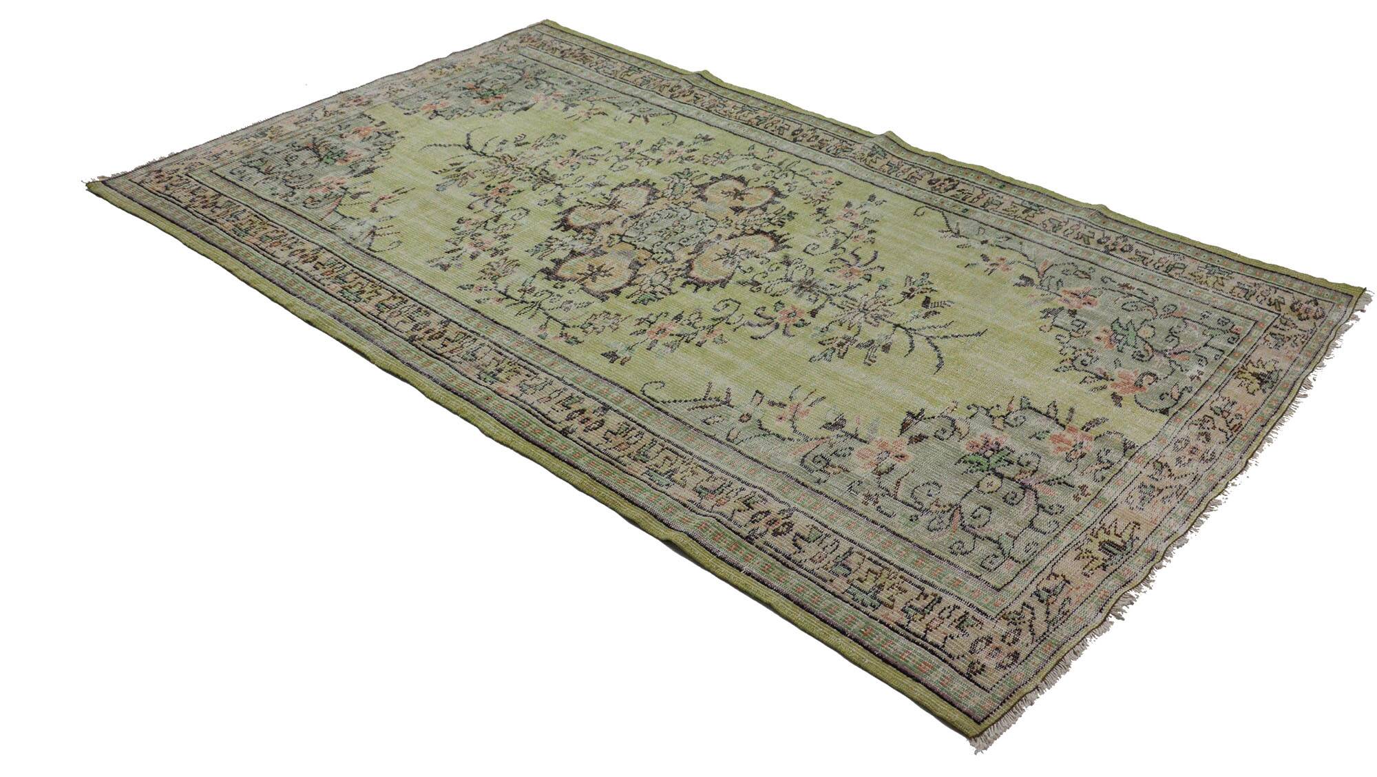 One-of-a-kind turkish handwoven vintage rug - rustic vintage charm, 291x 170 cm