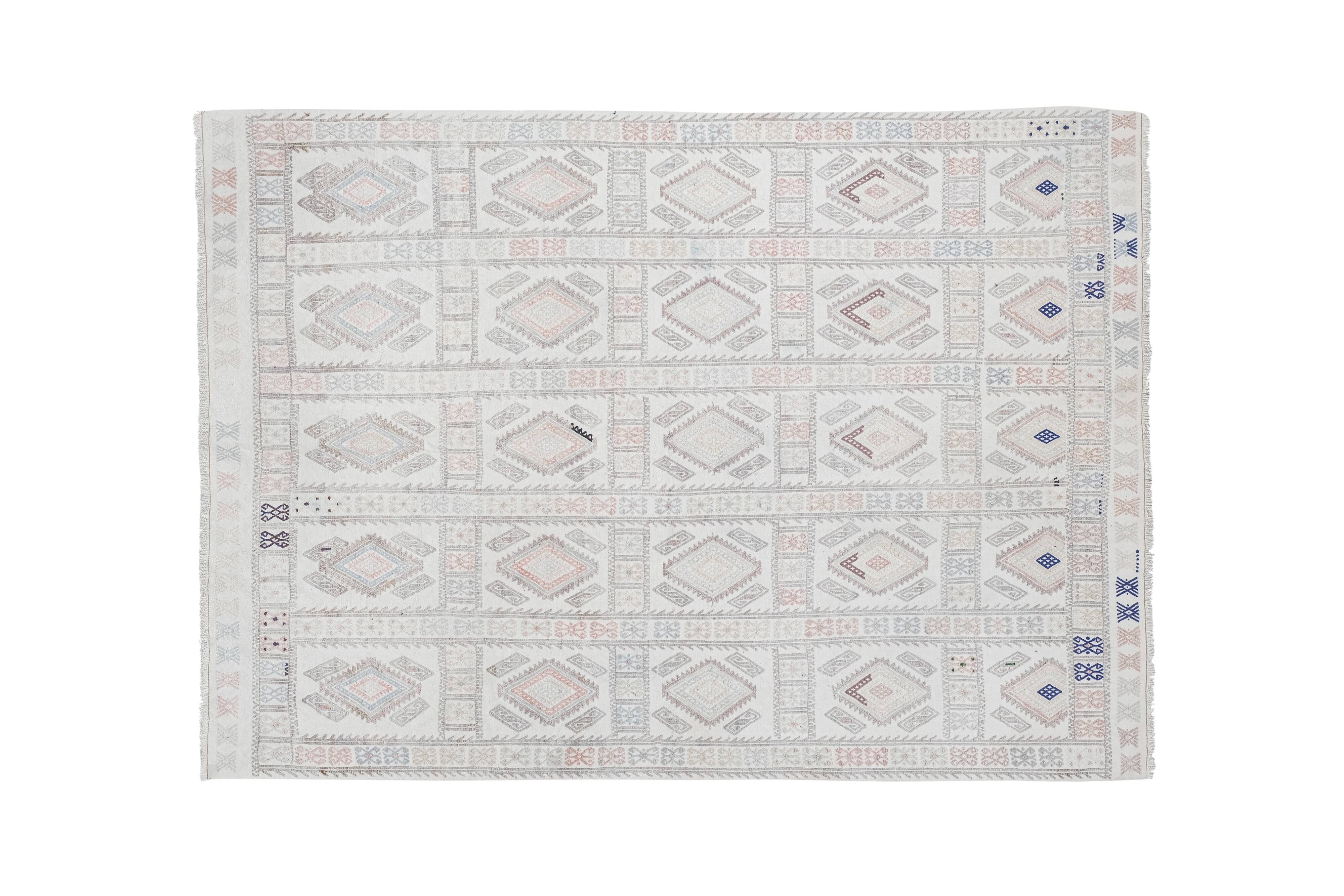 Vintage Turkish rug from Oushak, hand-woven 156x216 cm