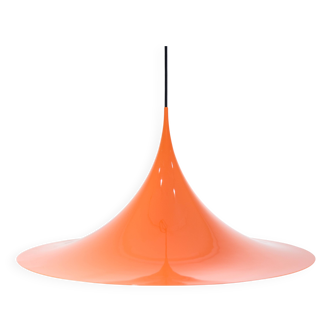Large Trumpet Pendant In Orange By Claus Bonderup For Fog & Mørup From 1970