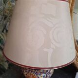 Table lamp and its lampshade, Giens earthenware and bronze h=46.5 cm