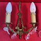 Pair of Louis XVI style wall lights, gilded bronze