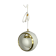 Stilux Milano, gilded aluminum, opaline and perspex pendant. Italy 1960s