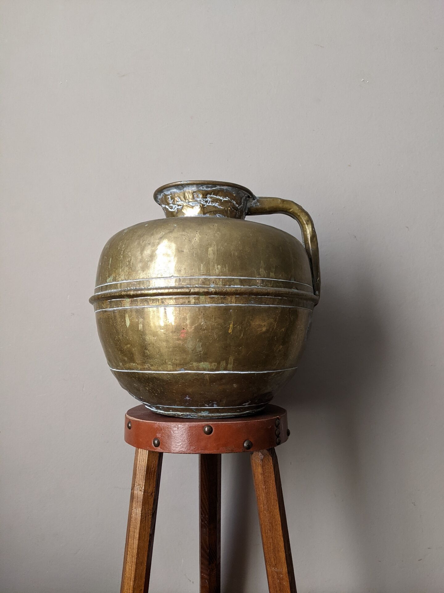 Handcrafted brass pitcher country decoration