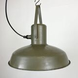 Vintage Green Army Pendant Lamp, 1960s