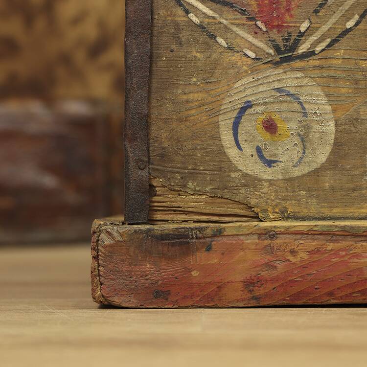 Painted Folk Art Bridal Chest