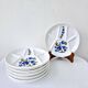 6 vintage compartmented earthenware plates bali saint amand collection