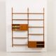 Danish mid-century teak wall unit with 2 cabinets, 1970s.
