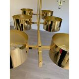 Italian Sputnik Candlestick Metal Gold Stilnovo Lelli Style
