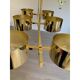 Italian Sputnik Candlestick Metal Gold Stilnovo Lelli Style