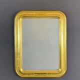 Classic Style Rectangular Golden Wood Mirror