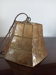 Hanging lamp blinds day mother and brass