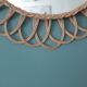 Vintage rattan mirror 46x46cm