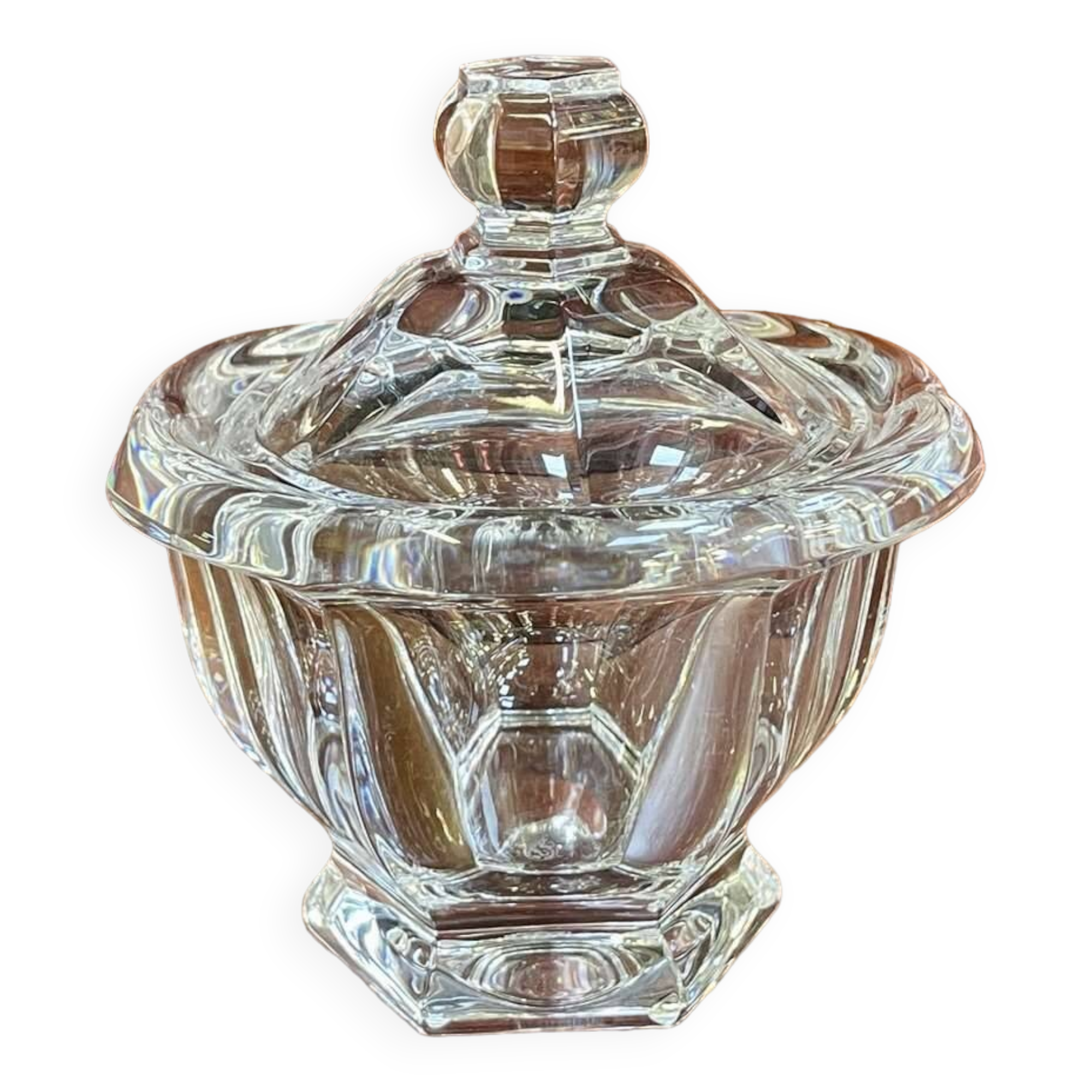 Baccarat crystal jam jar