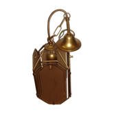 Suspension from 1970 smoked glass & brass