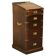 Victorian antique leather Davenport campaign desk with brass gallery.