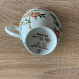 Lot 4 cups haviland limoges paste celadon with rooster