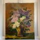 Peinture à l'huile bouquet de lilas