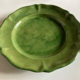 Glazed clay dish Biot verte XXL 1960