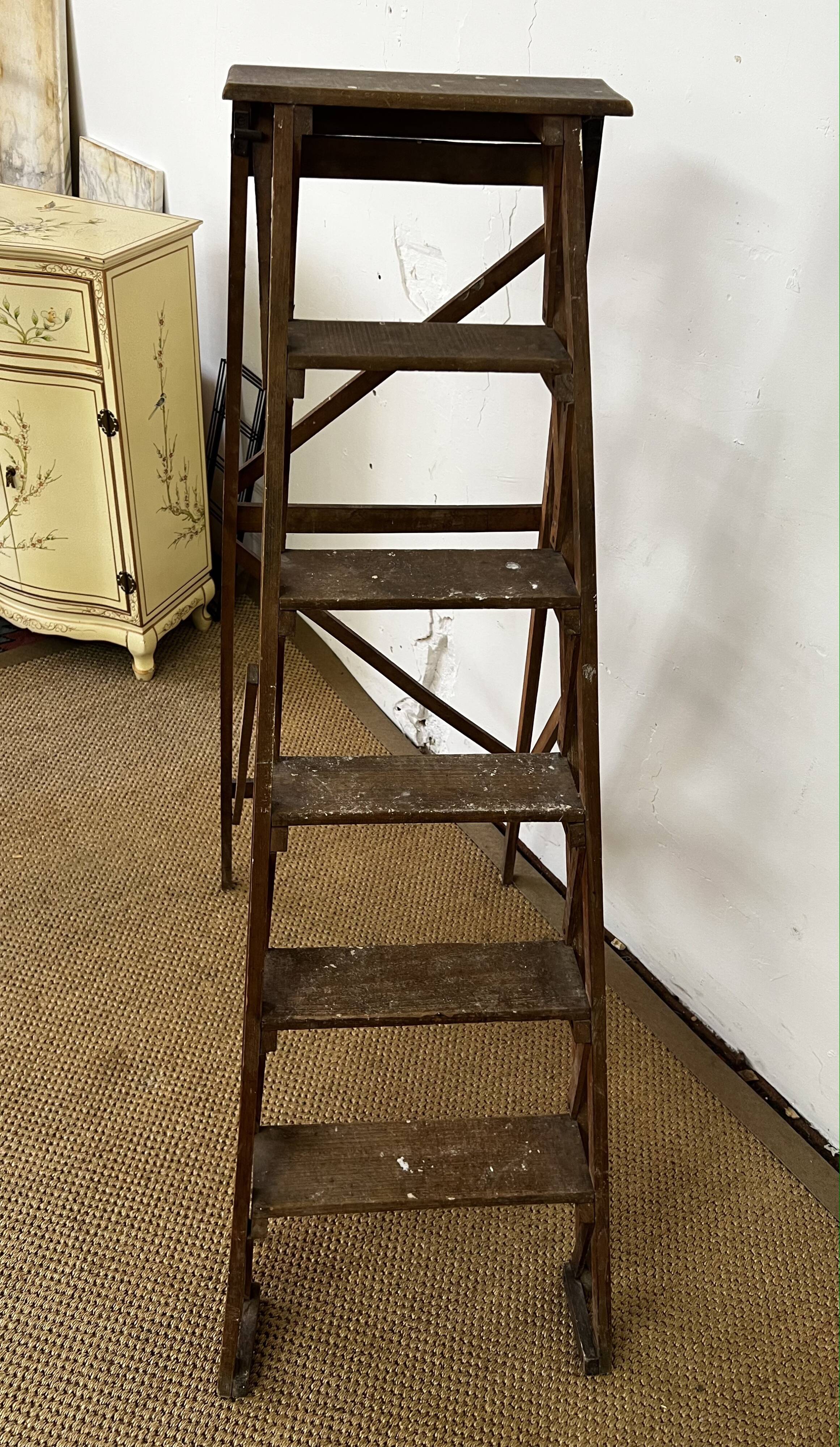 Vintage wooden stepladder
