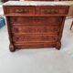 Antique chest of drawers carved in walnut XIX