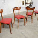 4 vintage romy bistro chairs 1950
