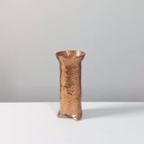 Anthroposophical hand hammered metal vase