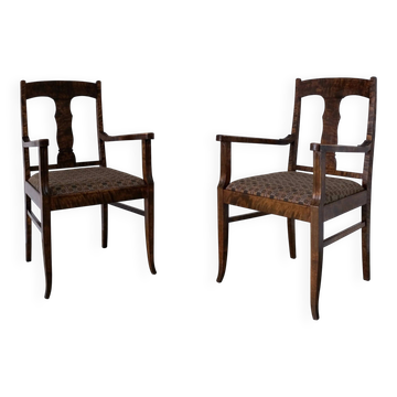 Paire de fauteuils; Biedermeier, Suède