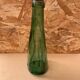 Antique Dame Jeanne Bottle Pressed Glass Green Transparent Vintage