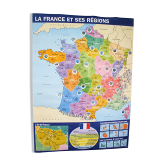 Displays the France and its regions