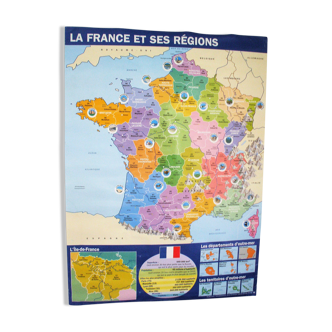 Affiche la France et ses régions
