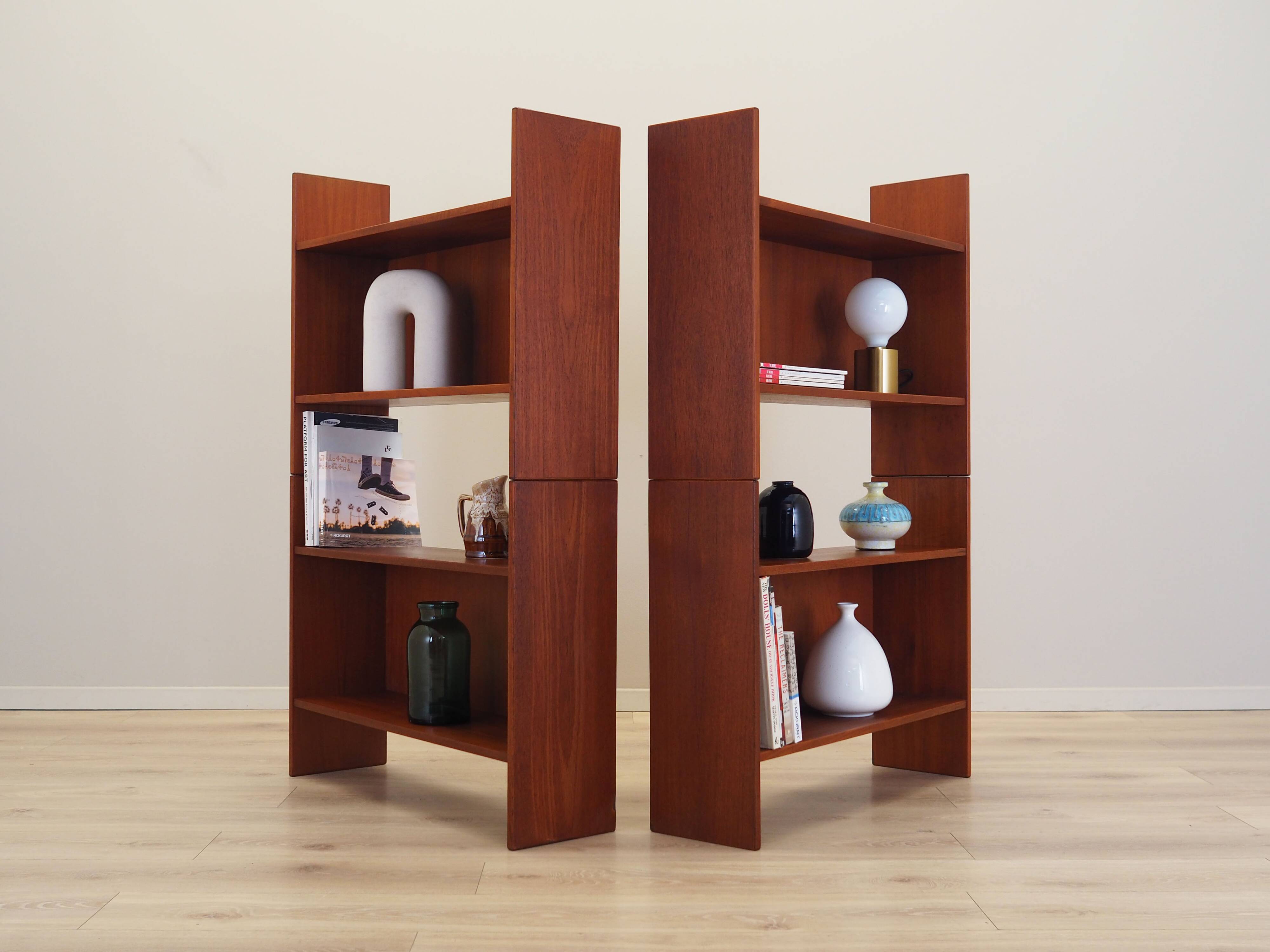 Set of teak bookcases, Danish design, 1970s, production: Denmark