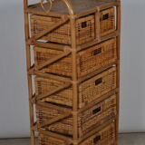 Rattan chest of drawers