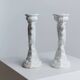 Two White Biscuit Porcelain Candleholders, Vintage Ceramic Candlesticks, Italy 1930s – Elegant Rococo-Style Decor