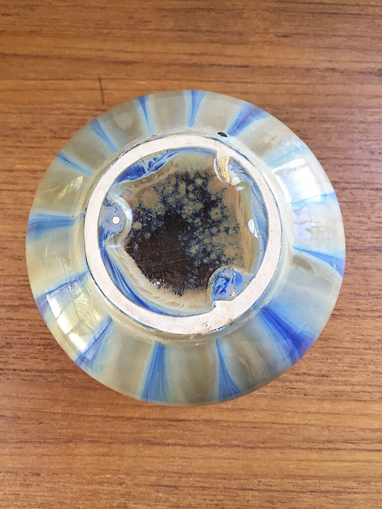 Small blue ceramic vase