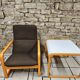 Lot Fauteuil et table Wilkhahn bois courbé 1980 vintage