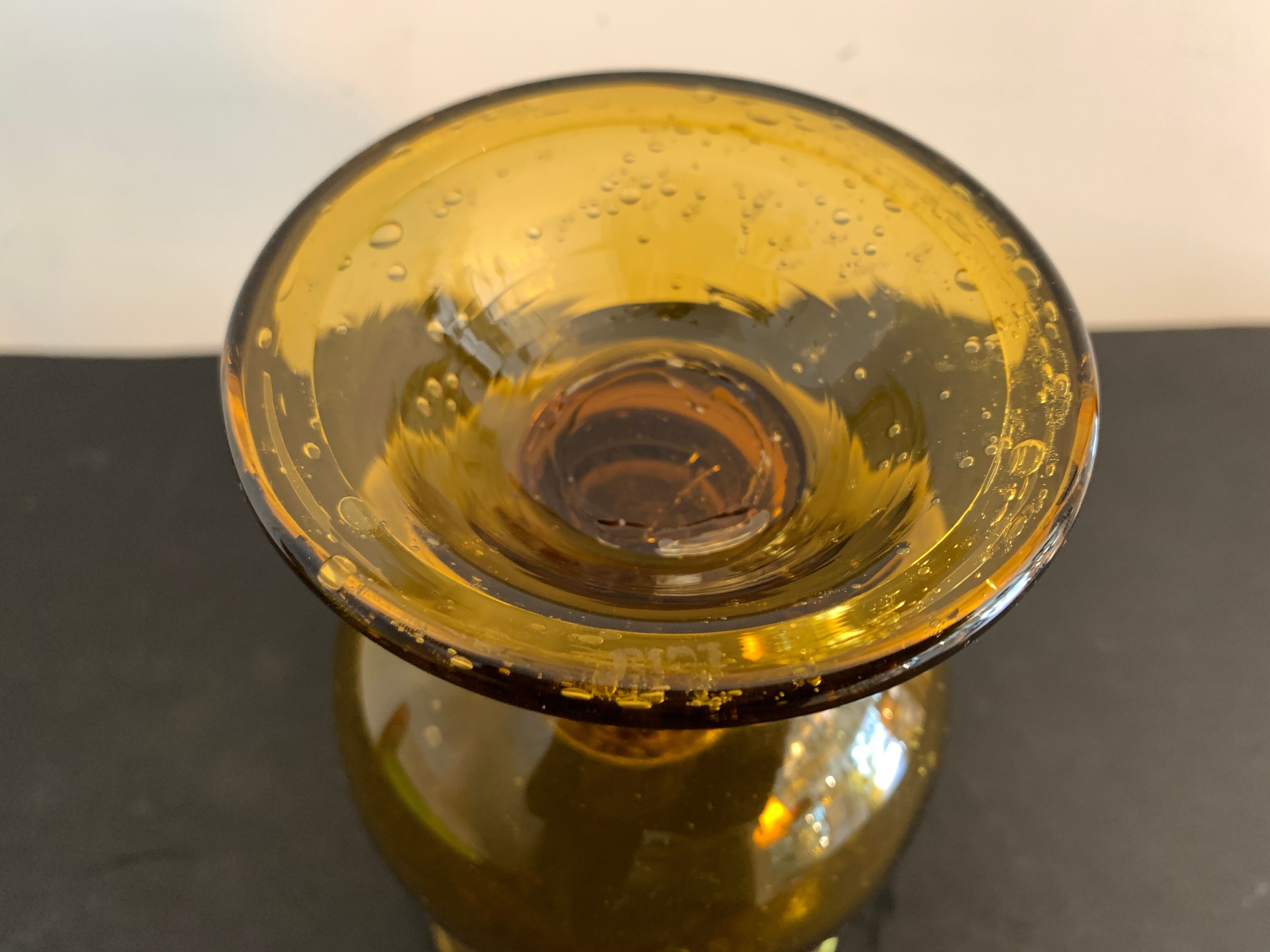 Biot glass candlestick