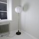 Art Deco Floor Lamp in Brass with Blackened Wood, 1940s