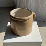 Large stoneware pot with handle H17.5