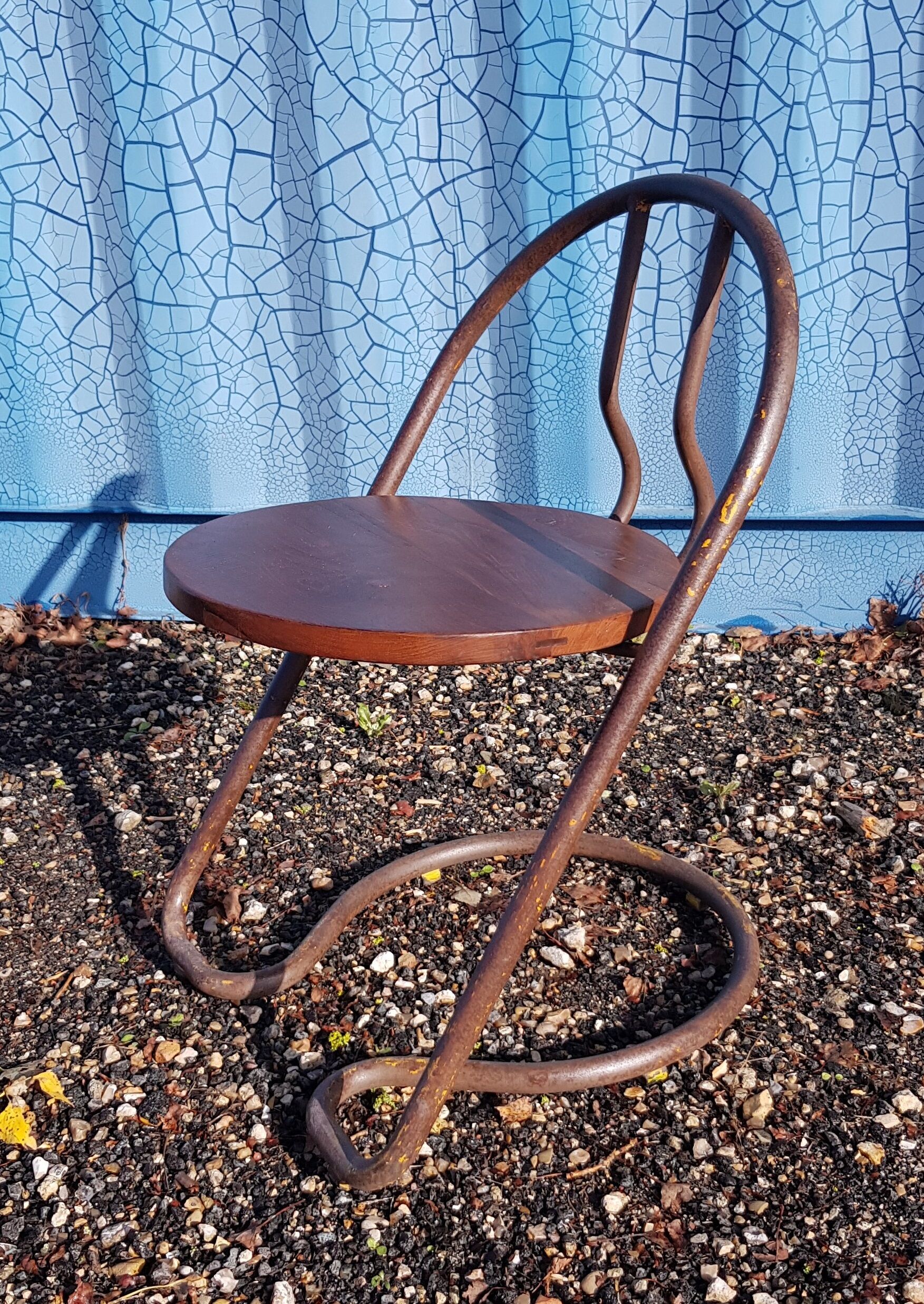 Industrial metal chair