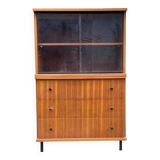 Chest of drawers buffet 2 bodies Scandinavian wooden display cabinet with 3 drawers