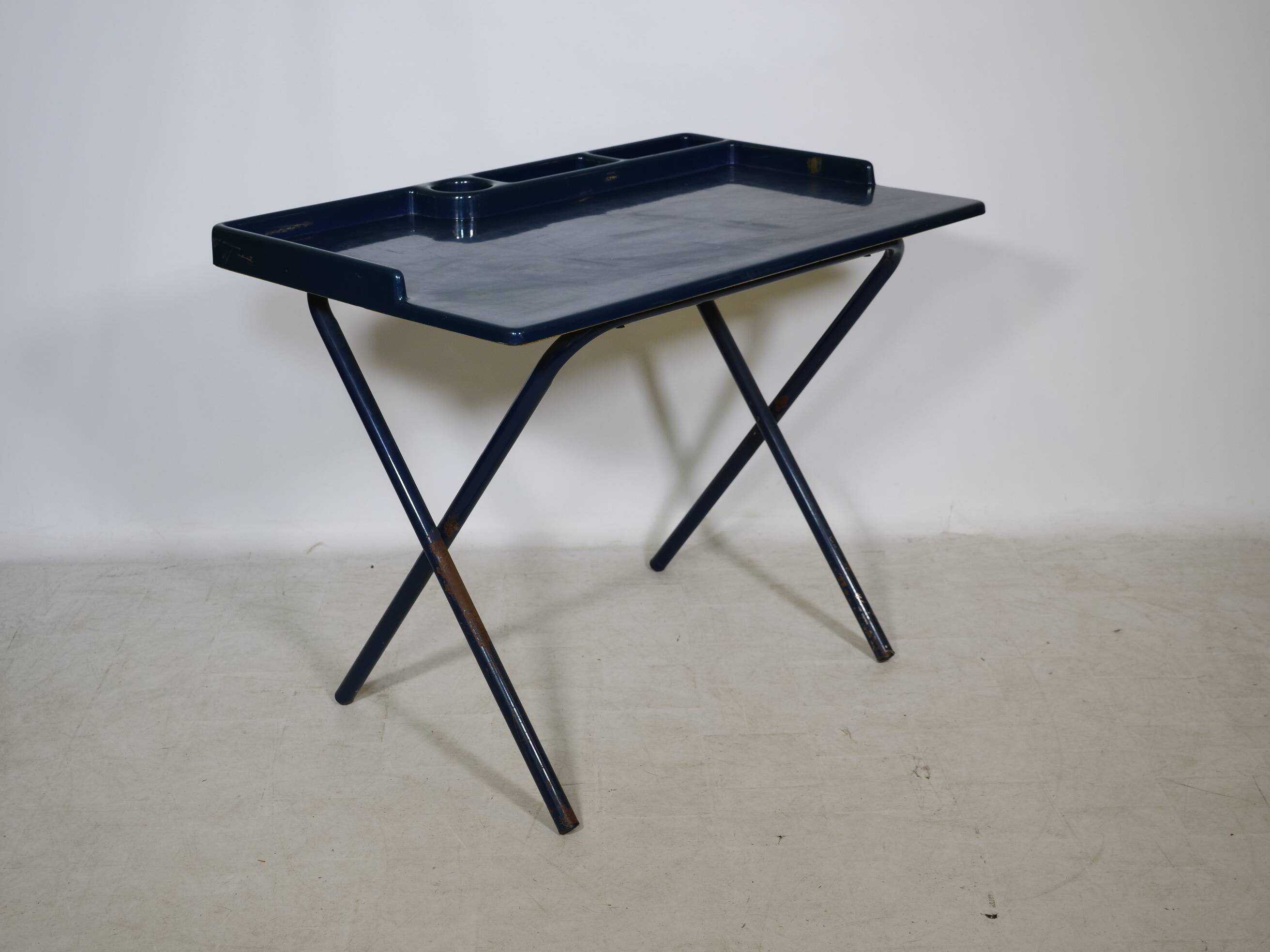Space Age Industrial Desk in Metal, France, 1980s