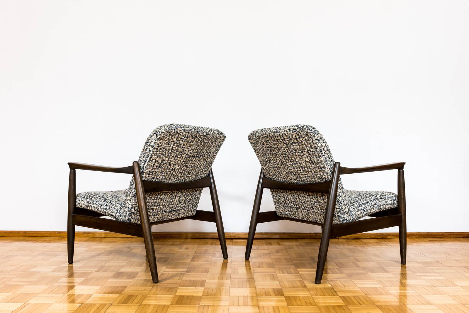 Customizable Pair Of Mid Century Armchairs GFM64 By Edmund Homa, 1960's