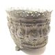 Old planter decorations medallion brass / bronze deco flower garden