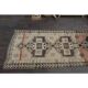 1970s Turkish Oushak Handmade Wool Cotton Orange Runner Rug 117x391