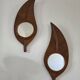 Pair of bamboo mirrors Vivai Del Sud