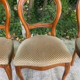 5 vintage Louis Philippe dining chairs Solid curved wood