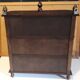 Vintage wooden showcase with 3 shelves, wenge color.
