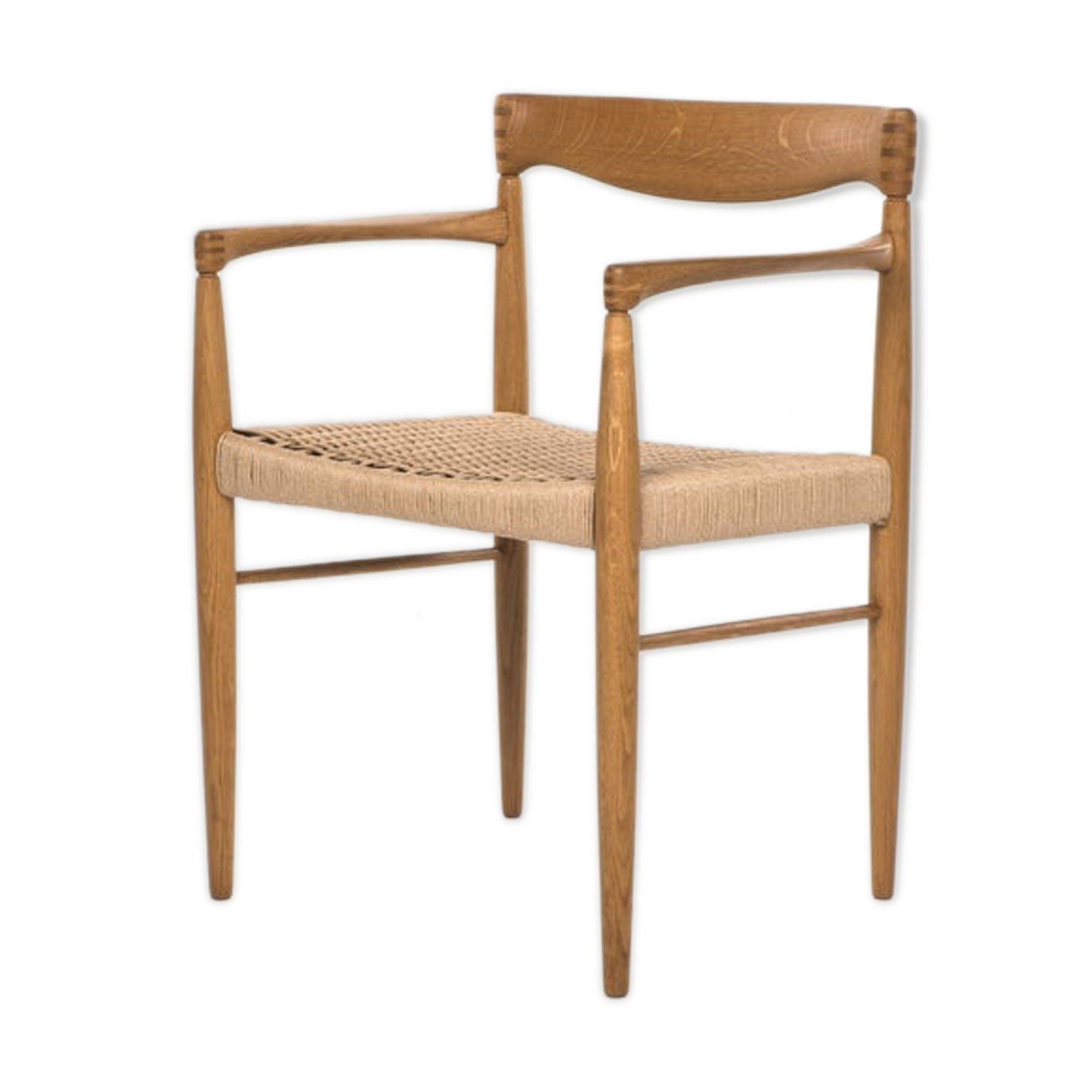 Chair by Henry W. Klein Bramin Oak with a new paper cord