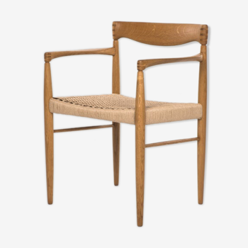 Chair by Henry W. Klein Bramin Oak with a new paper cord